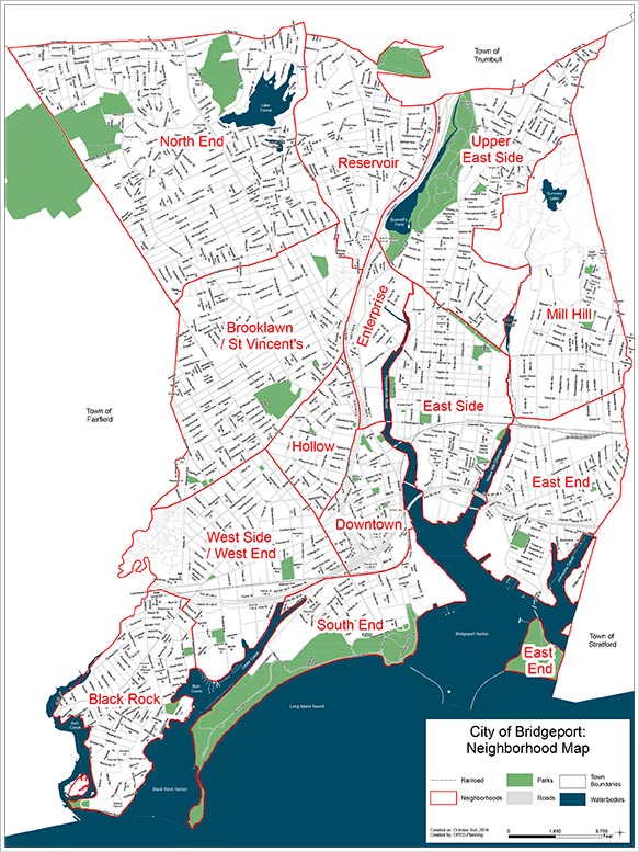 Map of the City of Bridgeport