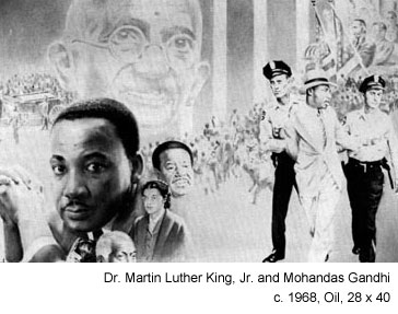 photo of Dr.  Martin Luther King and Mohandes Ghandi