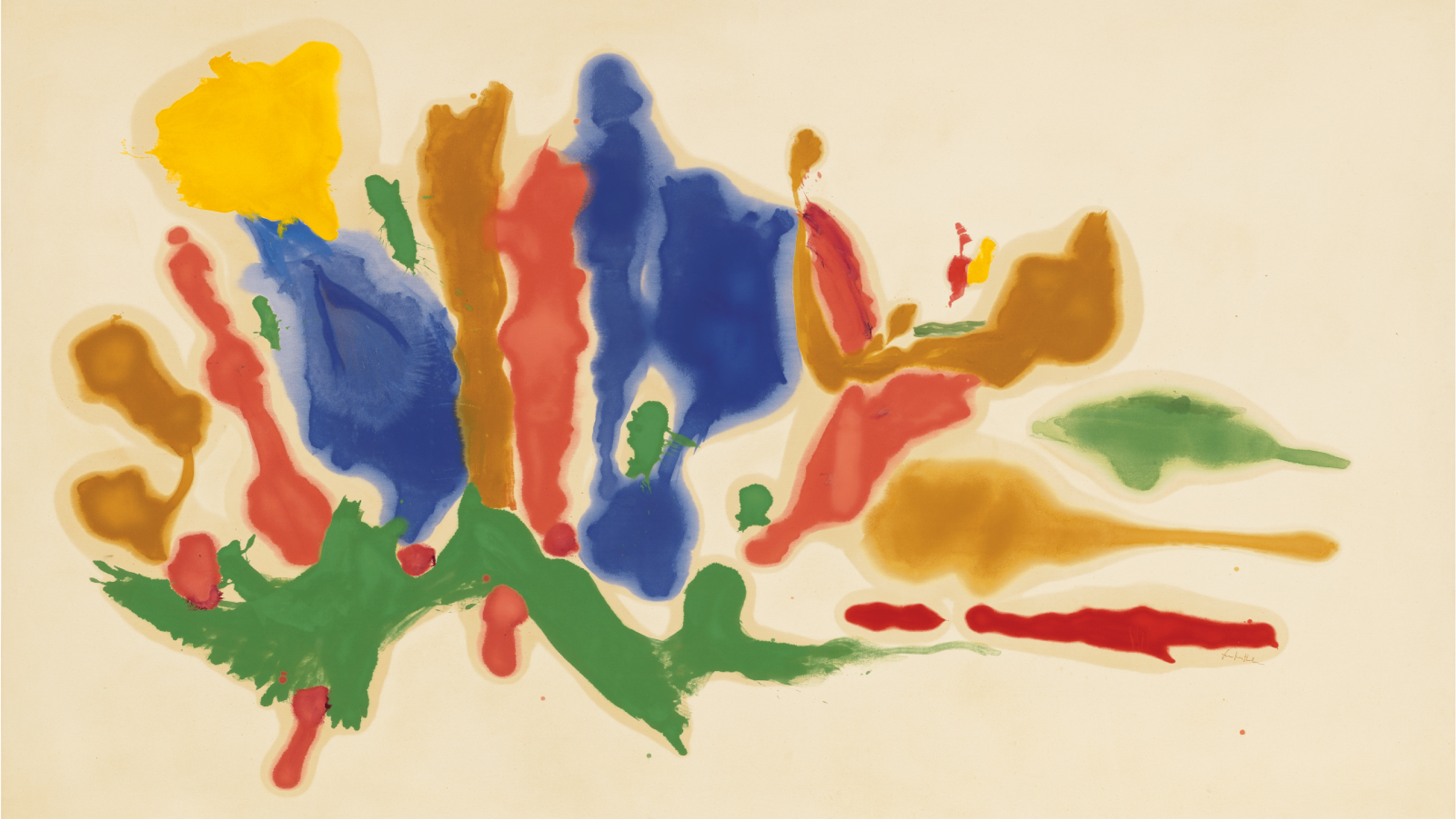 Helen Frankenthaler, Cool Summer, 1962, oil on canvas, 69 3/4 x 120 inches (177.2 x 304.8 cm).