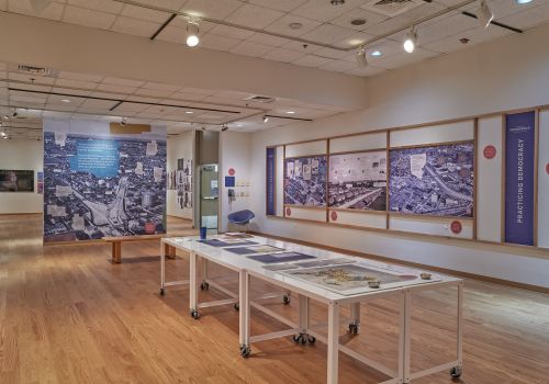 Installation shot of the exhibition, The Practice of Democracy: A View from Connecticut