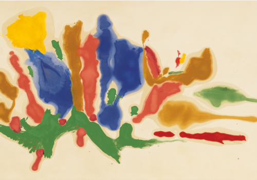 Helen Frankenthaler, Cool Summer, 1962, oil on canvas, 69 3/4 x 120 inches (177.2 x 304.8 cm).