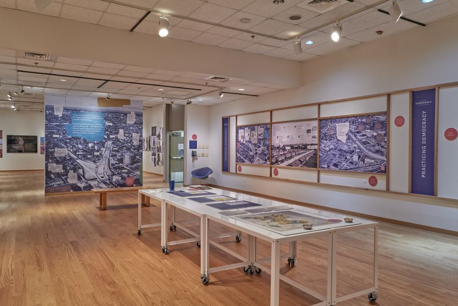 Installation shot of the exhibition, The Practice of Democracy: A View from Connecticut