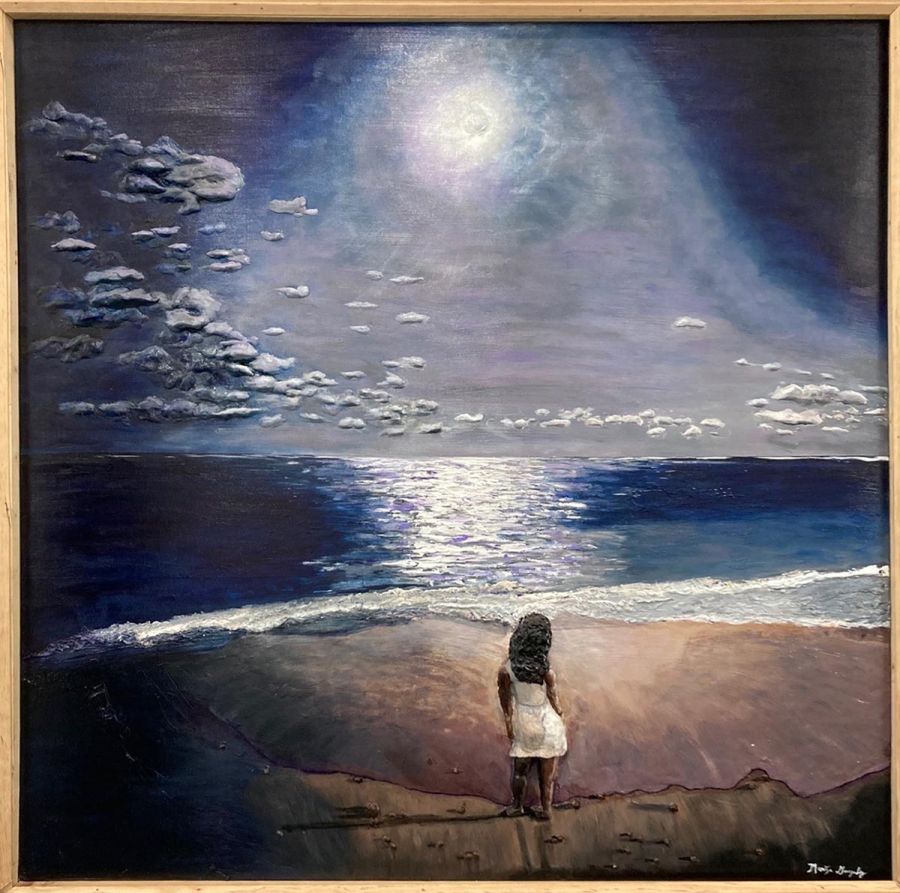 Maritza Gonzalez, Night in the Caribbean, Acrylic, Clay, 2023